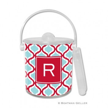 Ice Bucket – Kate Red & Teal 1 Ice Bucket - Kate Red & Teal