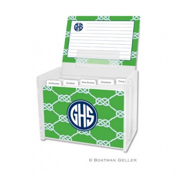 Recipe Box – Nautical Knot Navy 1 Recipe Box - Nautical Knot Navy