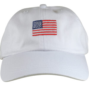 US Flag Hat on White