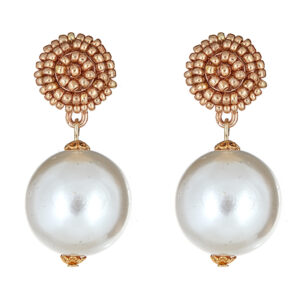 Queen Earrings (Pearl and gold)