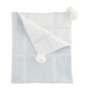 BLUE PLAID CHENILLE BLANKET