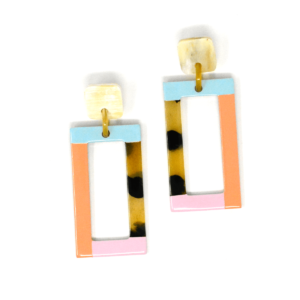 Neutral Block Statement Earrings